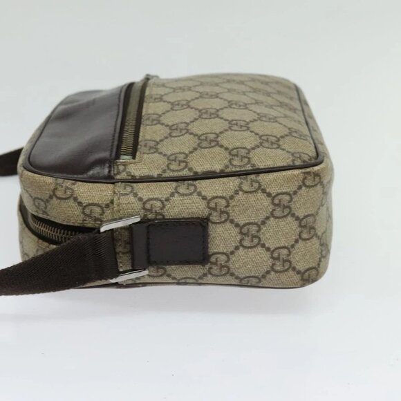 GUCCI GG Supreme Shoulder Bag PVC Beige Gold - Picture 3 of 16